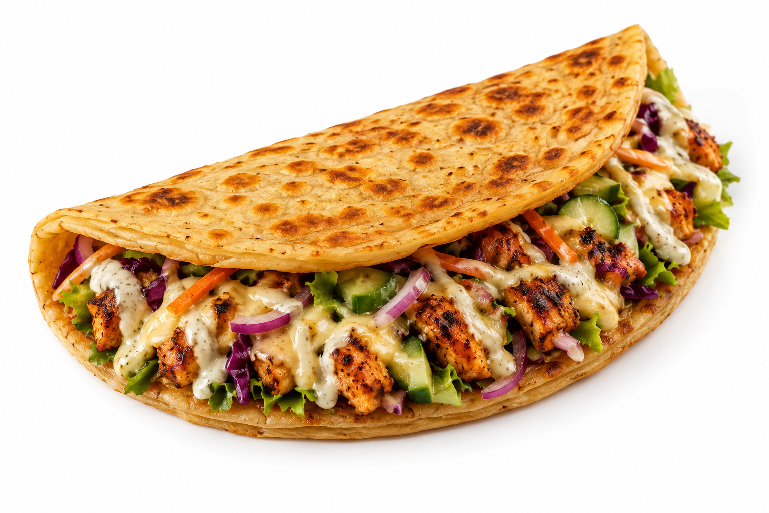 Smash Chicken Taco Paratha
