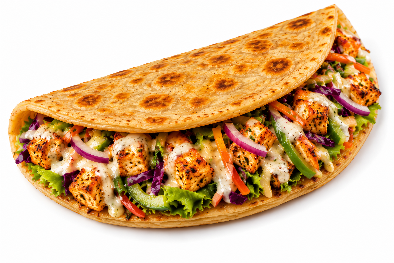 Smash Paneer Taco Paratha
